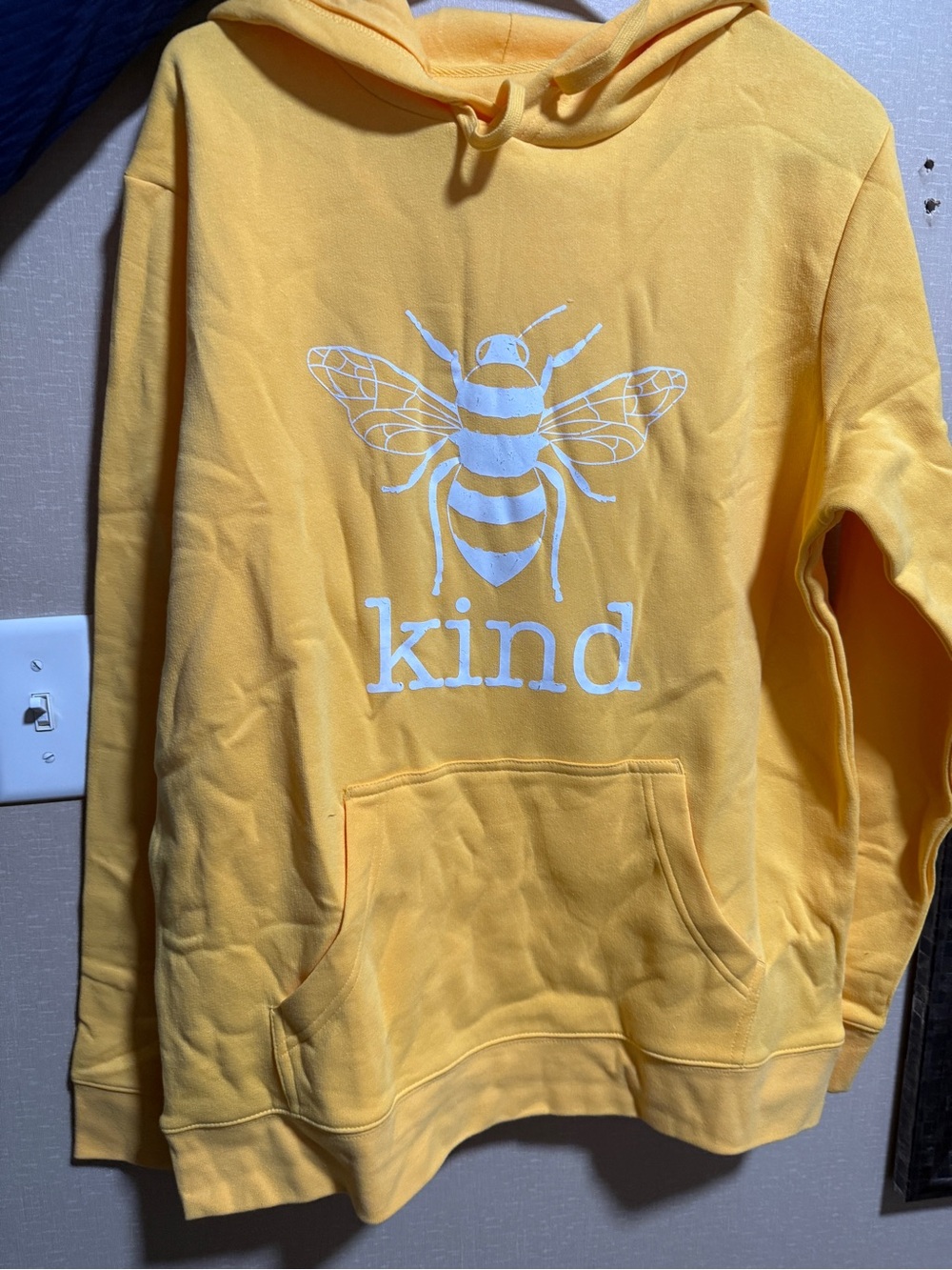 Kids Yellow 'Kind' Bee Hoodie